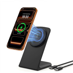 Chargeur sans Fil, Station de Charge Magnétique sans Fil, Station de Charge Rapide Magnétique Compatible avec iPhone 17 16 15 14