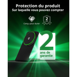 Chargeur sans Fil, Station de Charge Magnétique sans Fil, Station de Charge Rapide Magnétique Compatible avec iPhone 17 16 15 14