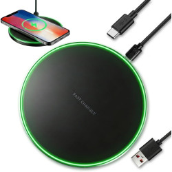 Chargeur sans Fil 30W Chargeur Induction sans Fil Compatible avec i Phone 16 15 14 13 12 Galaxy S25 S24 Ultra S23 S22 FE S21+ Pr