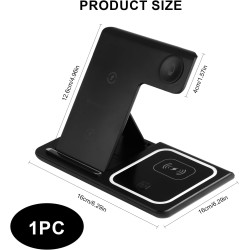 3 en 1 Chargeur à Induction Compatible avec iPhone 17/16/15/14/13/12 Pro Max,Chargeur sans Fil pour Apple Watch 10/9/8/7/6/SE/5/