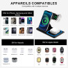 3 en 1 Chargeur à Induction Compatible avec iPhone 17/16/15/14/13/12 Pro Max,Chargeur sans Fil pour Apple Watch 10/9/8/7/6/SE/5/