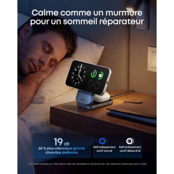 Anker Prime Chargeur MagSafe 3 en 1 Rapide 25W, Station de Charge sans Fil Certifié Qi2.2, Pliable pour iPhone 17/16/15, Apple W