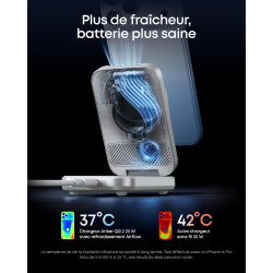 Anker Prime Chargeur MagSafe 3 en 1 Rapide 25W, Station de Charge sans Fil Certifié Qi2.2, Pliable pour iPhone 17/16/15, Apple W