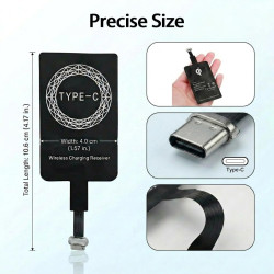 Récepteur Qi Type C pour Charge sans Fil 5V 1000mA, Chargeurs à Induction pour Téléphones Portables, 5V Adaptateur Induction pou