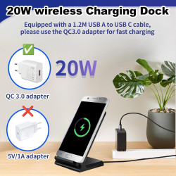 Chargeur à Induction 20 W, Chargeur sans Fil Rapide pour iPhone 17/16/15/14/13/12 Pro/Pro Max,pour Samsung Galaxy S25/S24/S23/S2