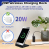 Chargeur à Induction 20 W, Chargeur sans Fil Rapide pour iPhone 17/16/15/14/13/12 Pro/Pro Max,pour Samsung Galaxy S25/S24/S23/S2