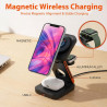 Chargeur sans Fil Rapide 15W Pliable 3 en 1, Station de Charge USB C Magnétique Compatible avec iPhone 17/16/15/14/13/12/Max/Plu