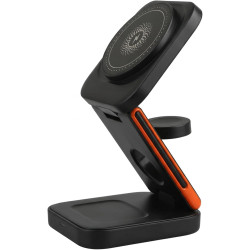 Chargeur sans Fil Rapide 15W Pliable 3 en 1, Station de Charge USB C Magnétique Compatible avec iPhone 17/16/15/14/13/12/Max/Plu