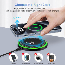 15W Chargeur Induction Samsung Chargeur sans Fil Rapide pour Samsung Galaxy S26 Ultra/S25/S24/S23/S22/S21,Google Pixel 10 Pro/10