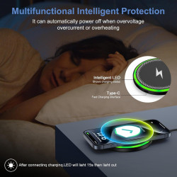 15W Chargeur Induction Samsung Chargeur sans Fil Rapide pour Samsung Galaxy S26 Ultra/S25/S24/S23/S22/S21,Google Pixel 10 Pro/10