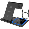 Station de Charge 3 en 1, Chargeur Induction Compatible avec iPhone 17 16 15 14 13 12 Pro Max Apple Watch 10 9 8 7 6 SE 5 4 3 Ai
