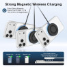 Chargeur Induction iphone Magsafe pour iPhone 17/16/15/14/13/12/AirPods,15W Chargeur sans Fil Samsung Station de Charge Rapide p
