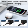 Chargeur Induction iphone Magsafe pour iPhone 17/16/15/14/13/12/AirPods,15W Chargeur sans Fil Samsung Station de Charge Rapide p