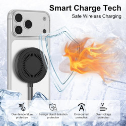 Chargeur Induction iphone Magsafe pour iPhone 17/16/15/14/13/12/AirPods,15W Chargeur sans Fil Samsung Station de Charge Rapide p