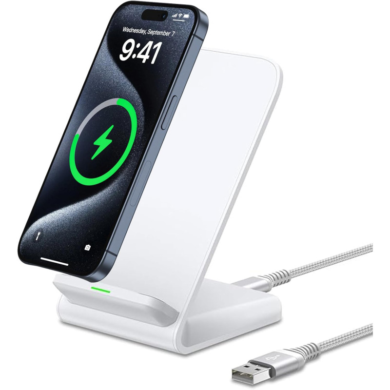 Chargeur sans fil 15W pour Google Pixel 10 Pro XL 9 9a 8 7 Chargeur sans fil pour iPhone 17 Pro Max 16 15 14 13 12 11 Samsung Ga