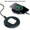 Chargeur sans Fil Rapide 35W Chargeur à Induction Station, Station de Induction Ultra Mince Compatible Smartphones, sans Fil Por