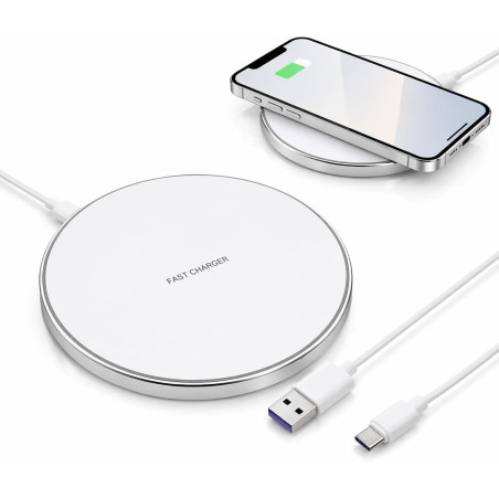 35W Chargeur sans Fil à Induction, Charge Rapide sans Fil, Pad de Charge avec câble Type-C de 1 mètre, Station de Charge Univers