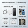 35W Chargeur sans Fil à Induction, Charge Rapide sans Fil, Pad de Charge avec câble Type-C de 1 mètre, Station de Charge Univers