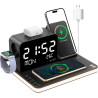 Chargeur sans Fil 7-en-1 avec Horloge, température et Date, Compatible avec iPhone 17/16/15/14/13 Pro Max, AirPods et Apple Watc