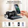 Chargeur sans Fil 7-en-1 avec Horloge, température et Date, Compatible avec iPhone 17/16/15/14/13 Pro Max, AirPods et Apple Watc
