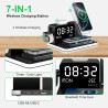 Chargeur sans Fil 7-en-1 avec Horloge, température et Date, Compatible avec iPhone 17/16/15/14/13 Pro Max, AirPods et Apple Watc