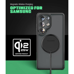 Galvanox Chargeur magnétique sans fil 25 W pour Samsung, certifié Qi2.2 [compatible avec MagSafe] Charge rapide 2.0 pour Galaxy 