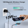 Chargeur sans Fil Magnétique pour iPhone 17 Pro Max 16 15 14 13 12, 15W Chargeur Induction MagSafe Charge Rapide Chargeur Magnét