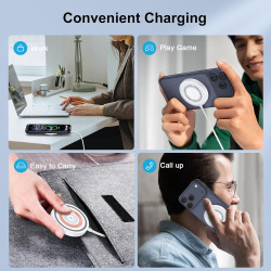 Chargeur Induction Magnétique pour iPhone 17 Pro Max 16 15 14 13 12, 15W Chargeur sans Fil MagSafe Charge Rapide pour Google Pix