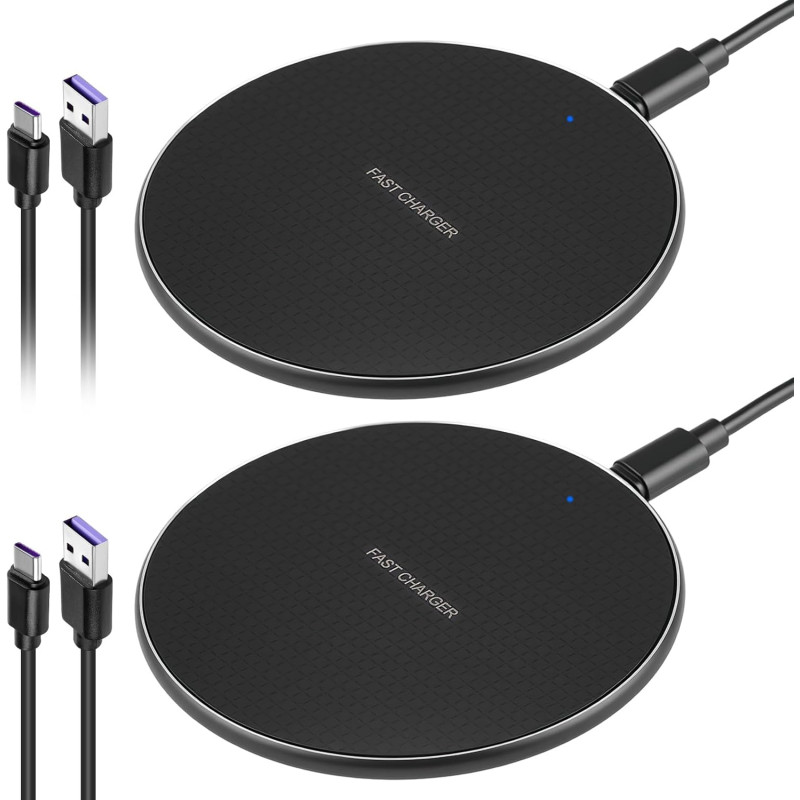2PCS Chargeur sans Fil 35W Induction Rapide Compatible avec iPhone 17/16/15/14/13/12 Pro Max, Sam Sung Galaxy S25 Ultra/S24 Plus