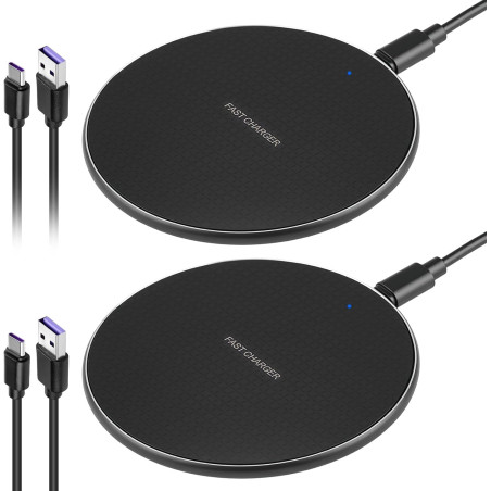 2PCS Chargeur sans Fil 35W Induction Rapide Compatible avec iPhone 17/16/15/14/13/12 Pro Max, Sam Sung Galaxy S25 Ultra/S24 Plus
