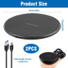 2PCS Chargeur sans Fil 35W Induction Rapide Compatible avec iPhone 17/16/15/14/13/12 Pro Max, Sam Sung Galaxy S25 Ultra/S24 Plus