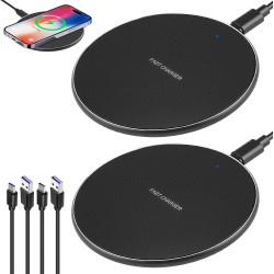 2PCS Chargeur sans Fil 35W Induction Rapide Compatible avec iPhone 17/16/15/14/13/12 Pro Max, Sam Sung Galaxy S25 Ultra/S24 Plus