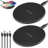 2PCS Chargeur sans Fil 35W Induction Rapide Compatible avec iPhone 17/16/15/14/13/12 Pro Max, Sam Sung Galaxy S25 Ultra/S24 Plus