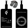 2 Pièces Récepteur de Charge sans Fil Qi USB C Ultra Fin 1 mm 5V/1A, Adaptateur Induction Téléphone, Chargeur à Induction pour S