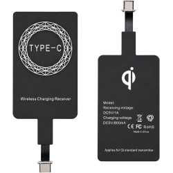 Adaptateur Récepteur de Charge sans Fil Qi USB‑C 5V 1A, Module de Charge Induction Type‑C Ultra Fin pour Smartphones Android Com