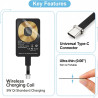 Adaptateur Récepteur de Charge sans Fil Qi USB‑C 5V 1A, Module de Charge Induction Type‑C Ultra Fin pour Smartphones Android Com
