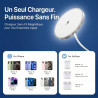 15W Magnétique Chargeur Induction pour iPhone 17 Pro Max/17/Air/16/15 Pro Max/15/14/13/12 Serie, AirPods 4/3/2, Rapide Chargeur 