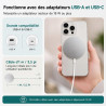15W Magnétique Chargeur Induction pour iPhone 17 Pro Max/17/Air/16/15 Pro Max/15/14/13/12 Serie, AirPods 4/3/2, Rapide Chargeur 