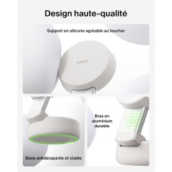 Belkin ultracharge chargeur magsafe 2-en-1, socle de recharge qi2.2 25 w aimanté et pliable pour iphone 17, apple watch series 1