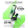 Belkin UltraCharge Chargeur MagSafe 2-en-1, Socle De Recharge Qi2.2 25 W Aimanté Et Pliable pour iPhone 17, Apple Watch Series 1