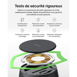 Belkin UltraCharge Chargeur MagSafe 2-en-1, Socle De Recharge Qi2.2 25 W Aimanté Et Pliable pour iPhone 17, Apple Watch Series 1