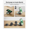 Belkin UltraCharge Chargeur MagSafe 2-en-1, Socle De Recharge Qi2.2 25 W Aimanté Et Pliable pour iPhone 17, Apple Watch Series 1