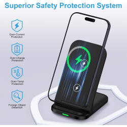 Station de Charge Samsung Chargeur Induction pour Samsung Galaxy S26 Ultra/S25 FE/S24/S23/S22/S21, 15W Pliable Chargeur sans Fil