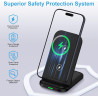 Station de Charge Samsung Chargeur Induction pour Samsung Galaxy S26 Ultra/S25 FE/S24/S23/S22/S21, 15W Pliable Chargeur sans Fil