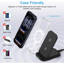 Station de Charge Samsung Chargeur Induction pour Samsung Galaxy S26 Ultra/S25 FE/S24/S23/S22/S21, 15W Pliable Chargeur sans Fil