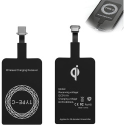 2 Pièces Récepteur Charge sans Fil USB C, Ultra Fin 1mm Adaptateur Induction 5V/1A, Module Chargeur sans Fil Type C Compatible a
