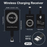 2 Pièces Récepteur Charge sans Fil USB C, Ultra Fin 1mm Adaptateur Induction 5V/1A, Module Chargeur sans Fil Type C Compatible a