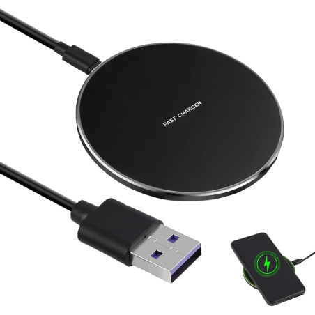 Chargeur sans Fil Rapide 20 W, Chargeur Induction pour iPhone 11/12/13/14/15/Samsung Galaxy S23/S22/S21/S20/S10, Pad de Charge C