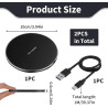Chargeur sans Fil Rapide 20 W, Chargeur Induction pour iPhone 11/12/13/14/15/Samsung Galaxy S23/S22/S21/S20/S10, Pad de Charge C