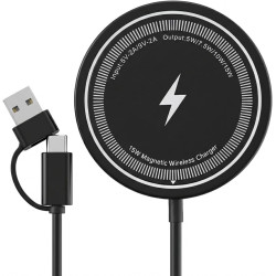 Chargeur Magnétique 15W, Chargeur à Induction sans Fil Rapide pour iPhone 17/16/15/14/13/12 Séries, Wireless Charger pour AirPod